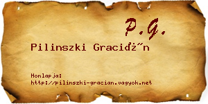Pilinszki Gracián névjegykártya